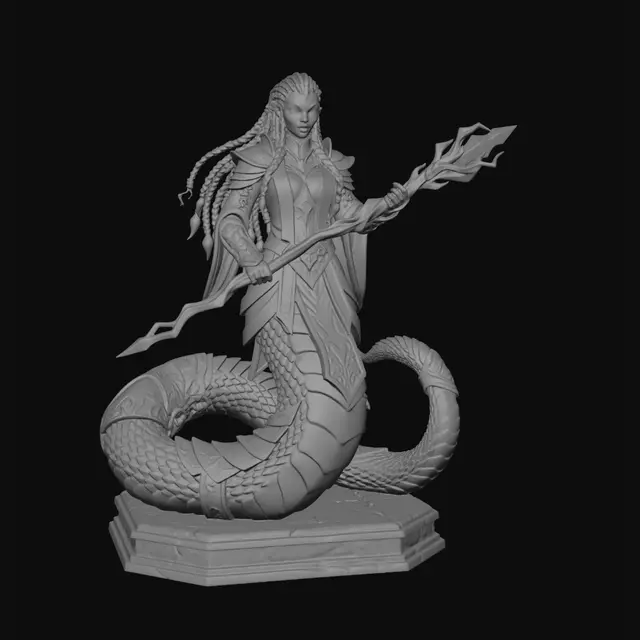 3D model for Azure Serpent Sorceress