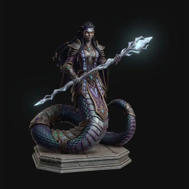 3D model for Azure Serpent Sorceress