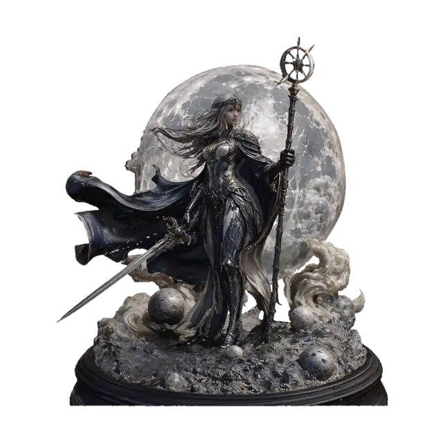 Lunar Empress of Steel 3D model, vytvořený pomocí AI