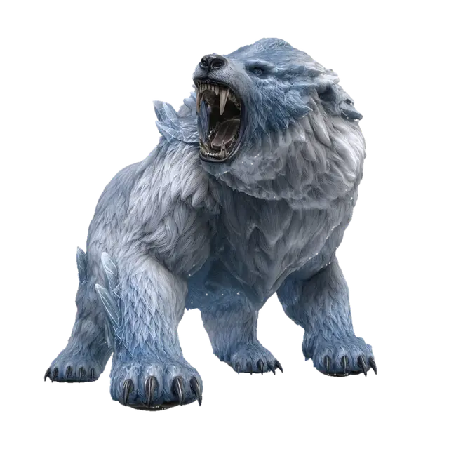 Glacial Fury 3D model, vytvořený pomocí AI