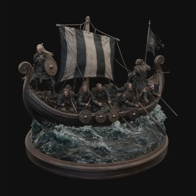 3D model for Viking Warlord of the Dragon Ship