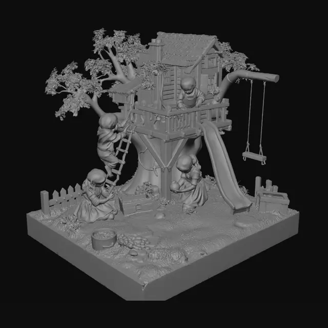 3D model for Treehouse Playground