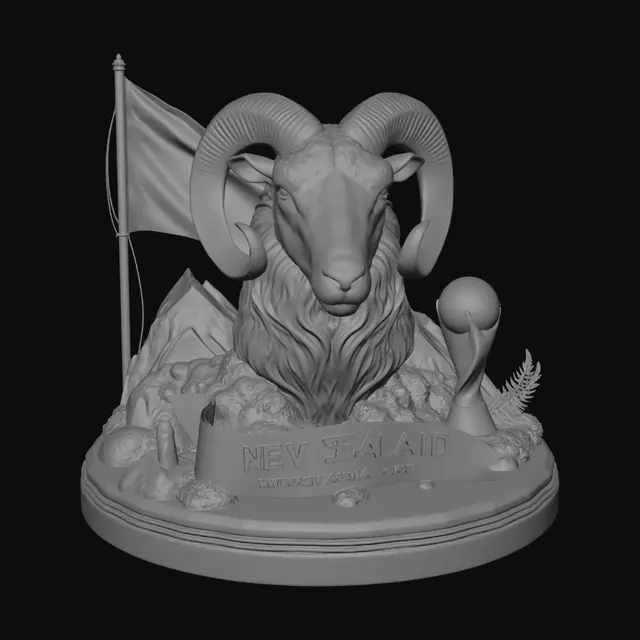 3D model for New Zealand National Animal - Ram