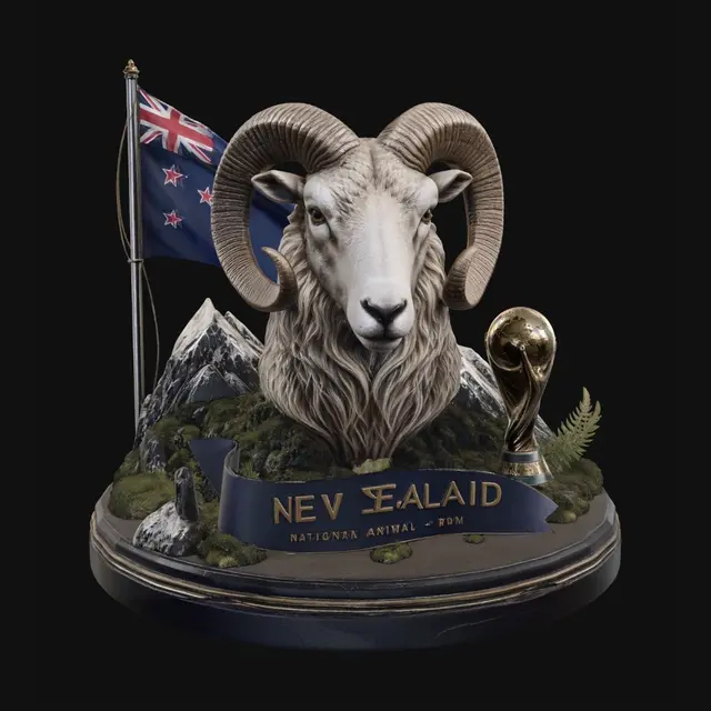 3D model for New Zealand National Animal - Ram