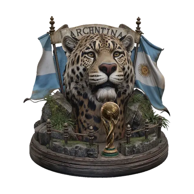 Leopard of Argentina - Wildcat 3D model, vytvořený pomocí AI
