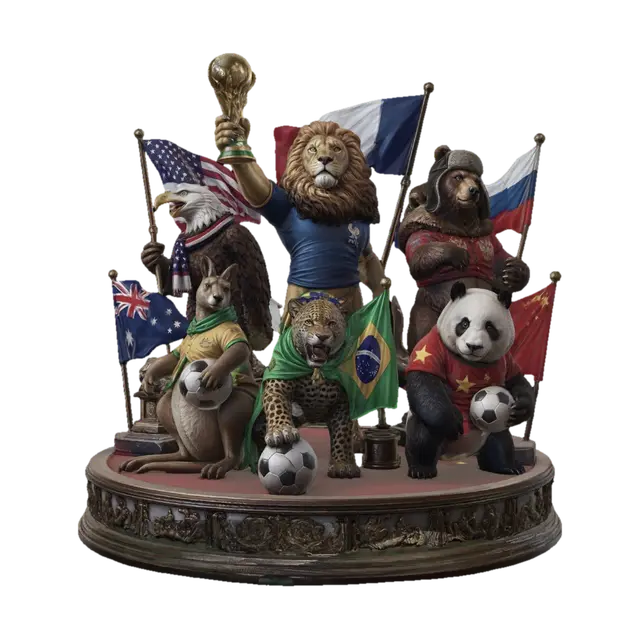 Guardians of the World Cup - Competition 3D model, vytvořený pomocí AI