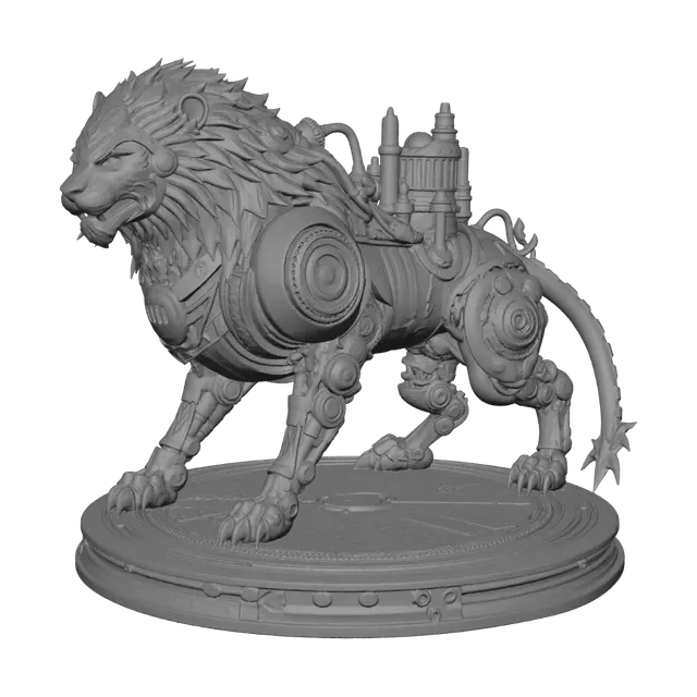 3D model for Clockwork Lion Automaton