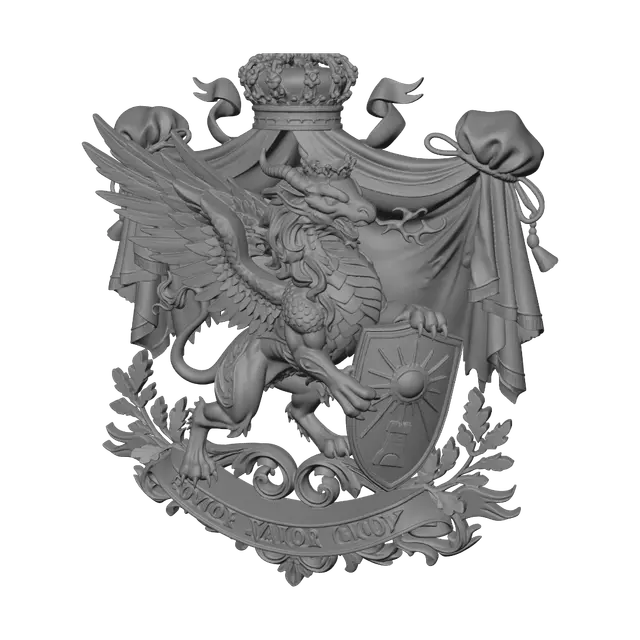 3D model for Coat of Arms: Honor, Valor, Glory