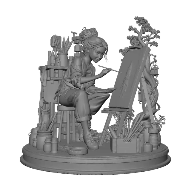 3D model for Autumn Painter in the Studio
