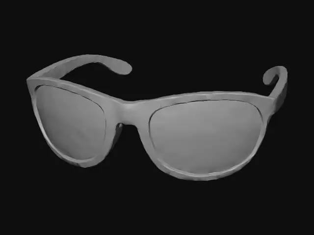 3D model for Low-poly 3D sunglasses, black lenses, galaxy colored frame with purple blue and pink nebula effect, symmetrical, Roblox UGC accessory, game-ready, under 4000 triangles no face, no head, no human, isolated eyewear