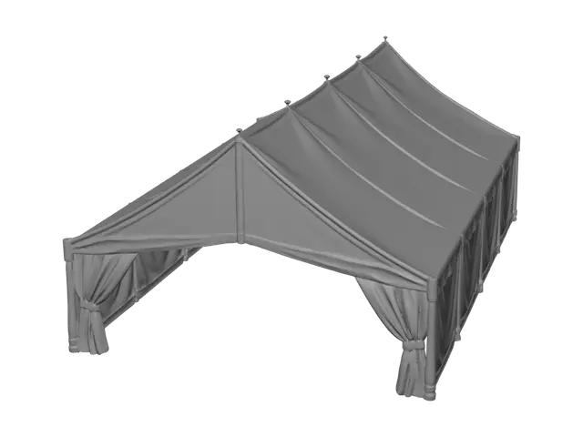3D model for Beige marquee tent