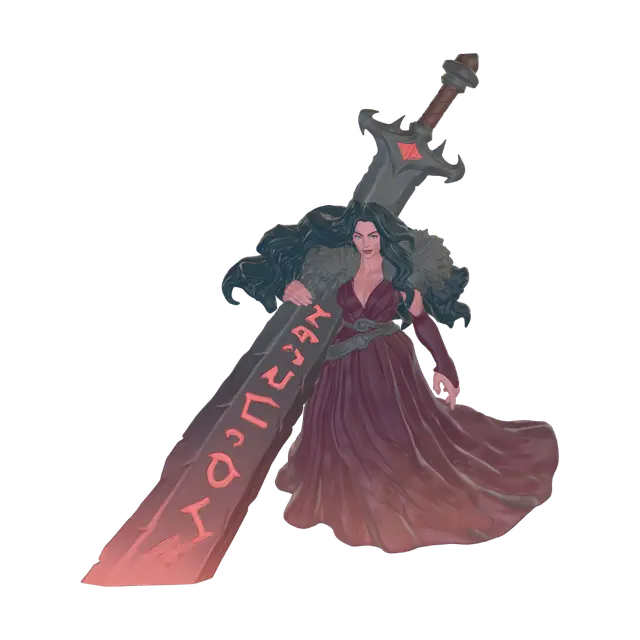 Leyra Varkan - Sovereign 3D model, vytvořený pomocí AI