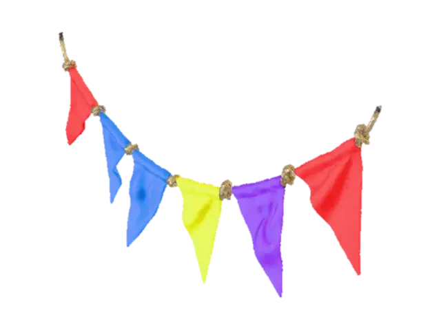 Colorful Celebration Bunting - Flags 3D-model, gegenereerd door AI