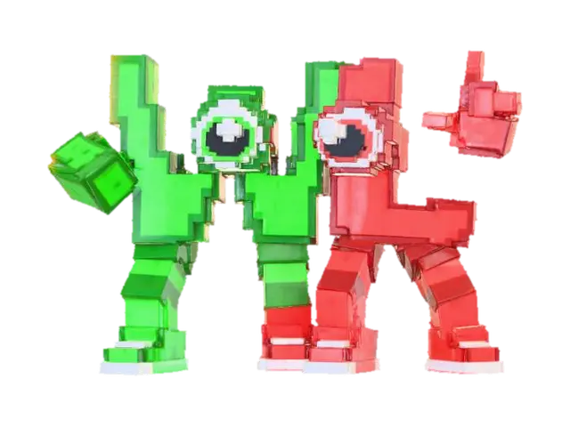 W or L - Brainrots 3D model, vytvořený pomocí AI