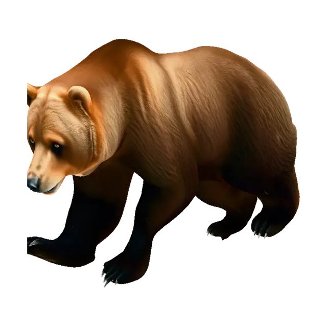 A highly realistic adult brown bear, full body, neutral standing pose (A-pose),… - Polygon 3D model, vytvořený pomocí AI