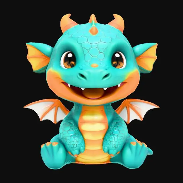 3D model for Playful Dragonling, #Halloween2025#