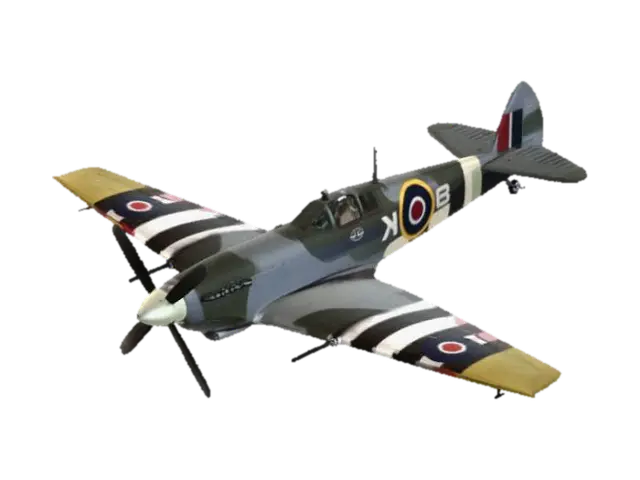 Spitfire - Combatant 3D model, vytvořený pomocí AI