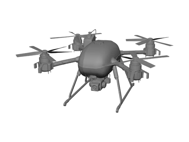 3D model for A modern agricultural spraying drone, quadcopter design, professional smart farming technology, large central body with liquid pesticide tank under the frame, four long carbon fiber arms, visible motor mounts at the end of each arm, no propellers attached, landing gear legs, small front camera sensor, spray nozzles under the arms, realistic mechanical details, green and white color scheme, clean hard surface 3D model, game-ready asset, suitable for Unity AR.

Avoid propellers attached, human, pilot, text, logo, background scene, blurry parts, broken geometry, distorted shape, cartoon style, toy-like style, messy topology.