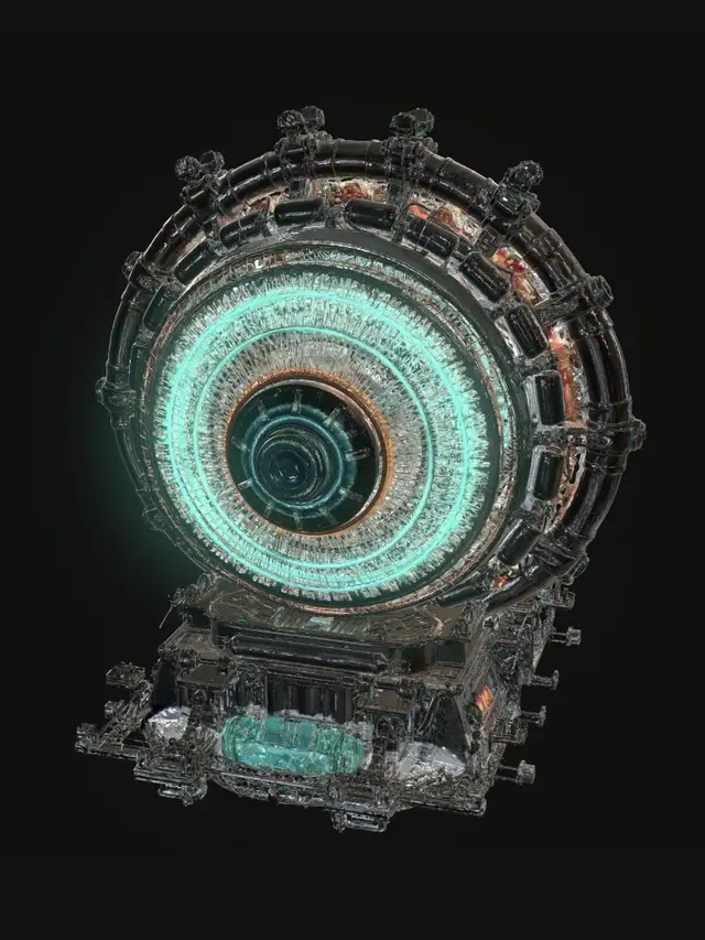 3D model for Colossal underground industrial-fantasy “Mesh Core Reactor” generating imagination into reality. Massive glowing topology sphere made of shifting wireframe geometry, polygon meshes, triangles and quads floating at the center. Giant rotating mechanical rings, hydraulic systems, robotic fabrication arms, turbines, cooling pipes, heavy steel structures and holographic mesh projections surround the core. Cinematic underground forge-cathedral with sparks, smoke, volumetric lighting, cyan energy glow and orange forge light. Procedural geometry fragments and partially generated objects emerging from the reactor. Hyper-detailed, believable engineering, Unreal Engine cinematic style, ultra atmospheric, epic scale, dark sci-fi industrial fantasy.