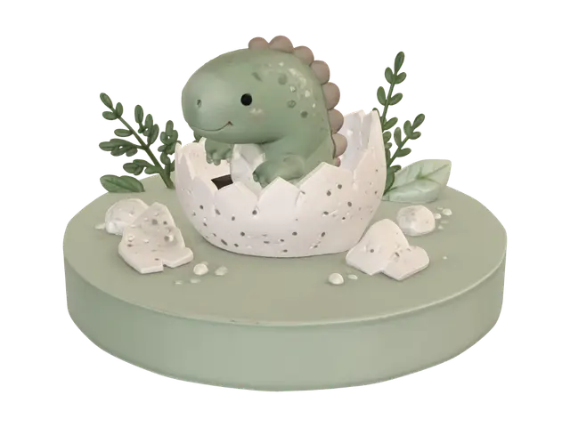 3D model for Dino Hatchling on a Cake