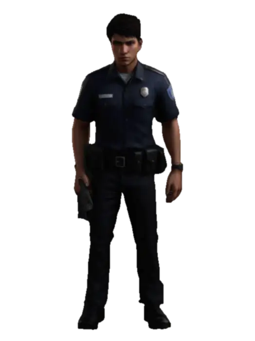 Modello 3D A beautiful young adult male rookie cop investigator, he is the protagonist of a…, generato dall’IA