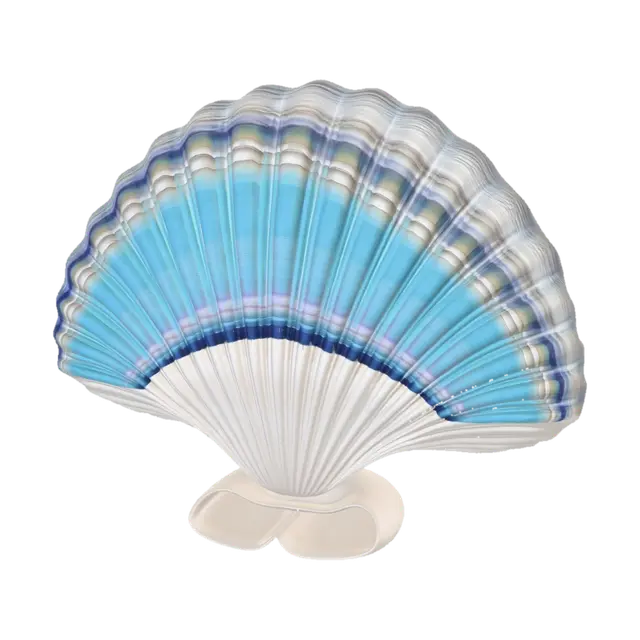 Giant clam, Tridacna, closed shell, thick ridged fan-shaped exterior, vivid iridescent mantle… - Rim 3D model, AI generated