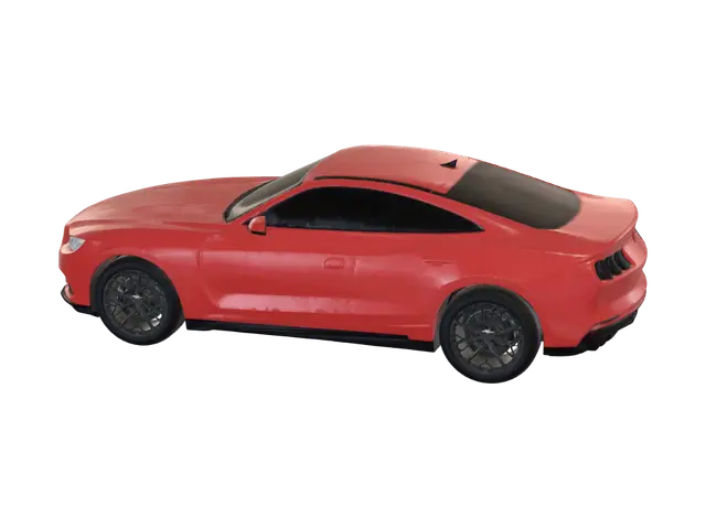 3D model for Red Mustang Convertible Front View