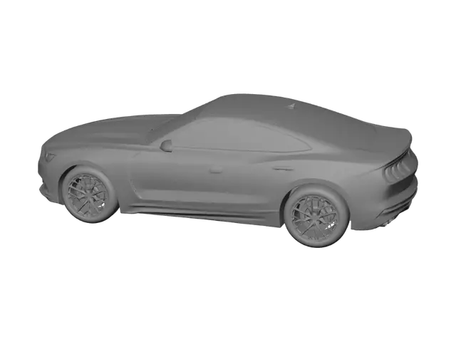 3D model for Red Mustang Convertible Front View