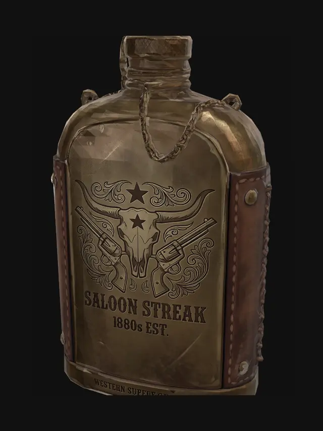3D model for Bronze Saloon Streak Flask