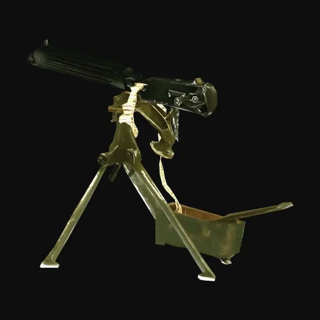 3D model for Tripod-mounted belt-fed machine gun
