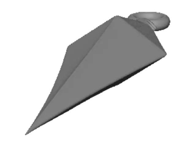 3D model for Ringed dagger pendant