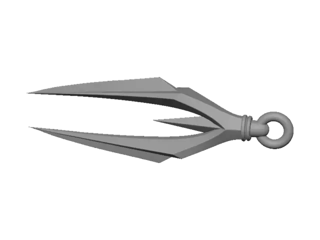 3D model for Ringed Trident Pendant