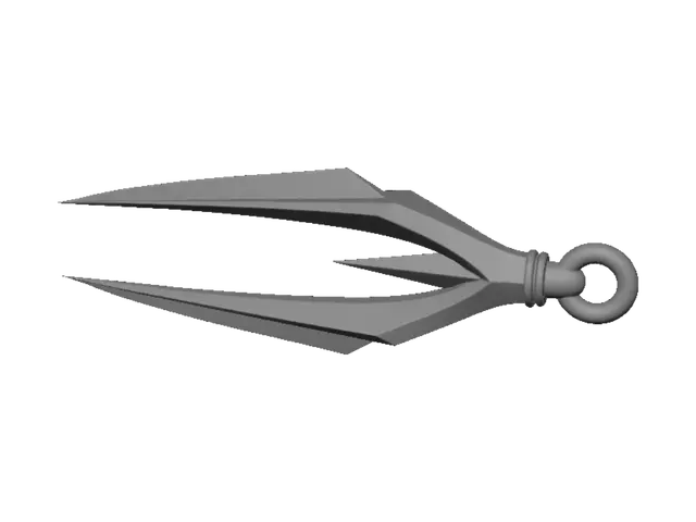 3D model for Ringed Trident Pendant
