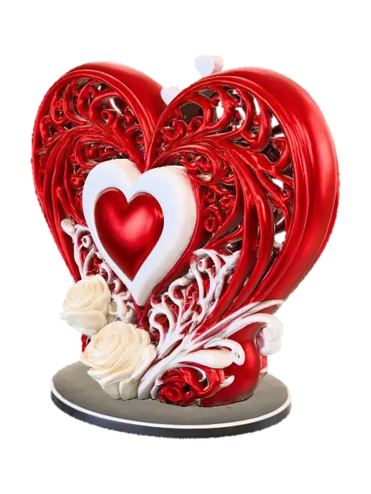 Hearts and Roses. - Emotion 3D model, vytvořený pomocí AI