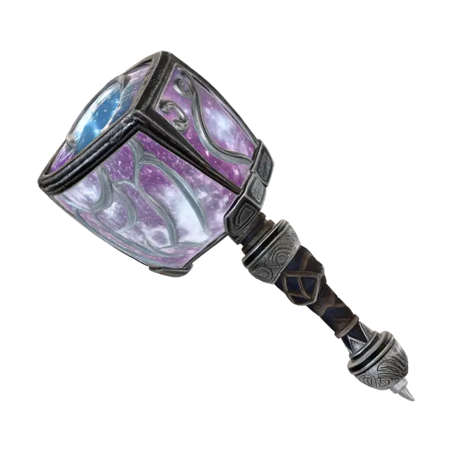 3D model for crée un marteau avec un enchantement galactique