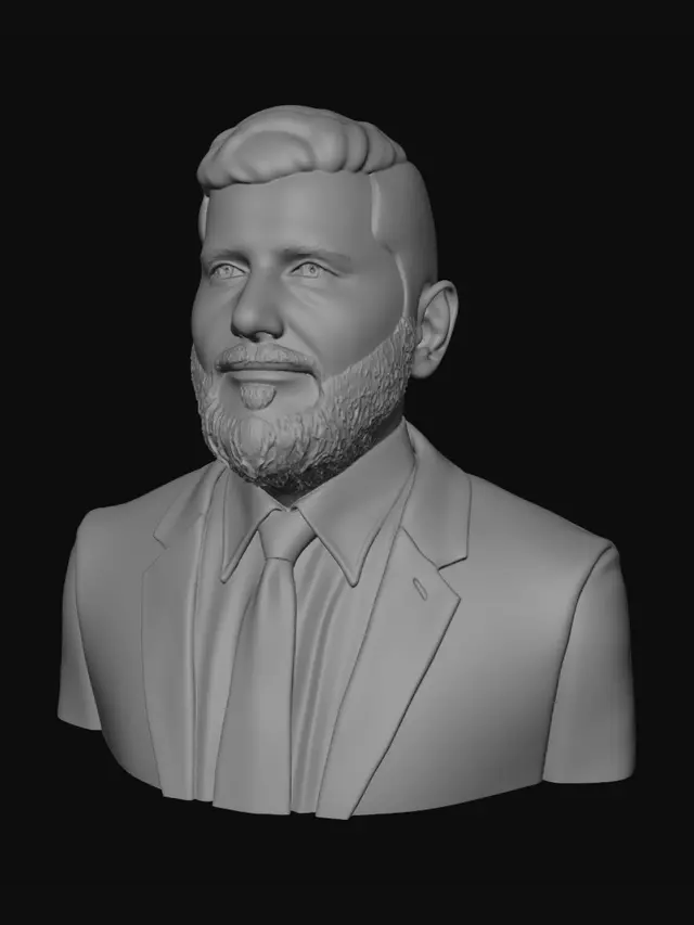3D model for Formal Portrait of a Man in a Suit