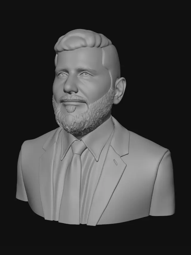 3D model for Formal Portrait of a Man in a Suit