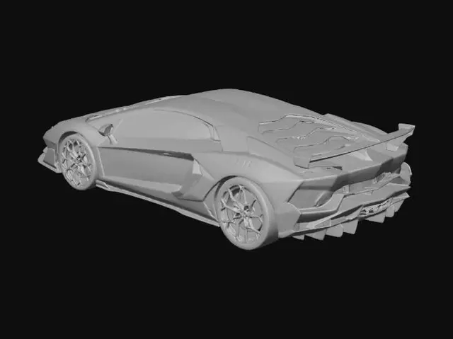 3D model for Lamborghini Aventador SVJ Verde