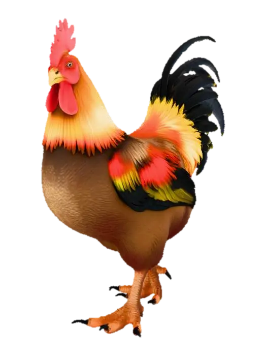 HuhnBraun - Chicken 3D model, vytvořený pomocí AI
