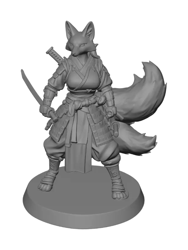 3D model for Kitsune Ronin