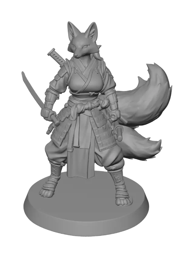 3D model for Kitsune Ronin