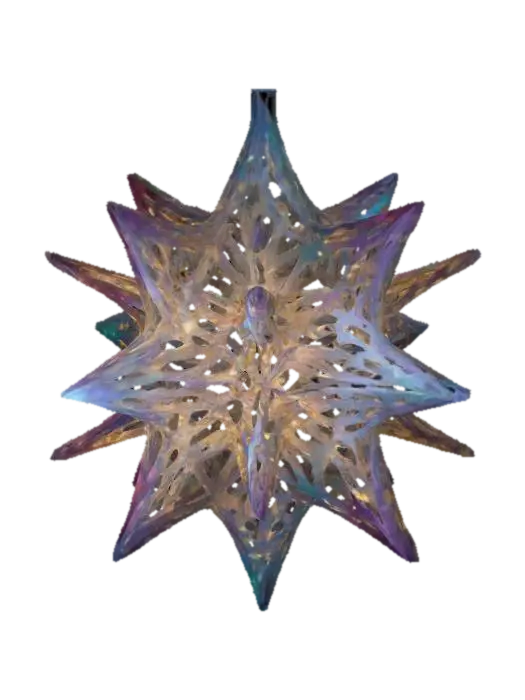 "The Starlit Jewel" A radiant 3D Christmas star (start with a sphere)… - Christmasadventure 3D model, vytvořený pomocí AI