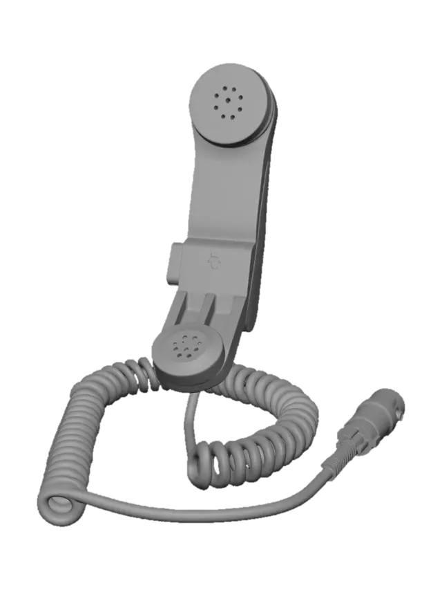 3D model for Corded handset with microphone and speaker