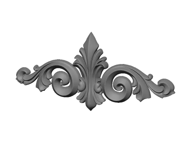 3D model for Acanthus Scroll Ornament