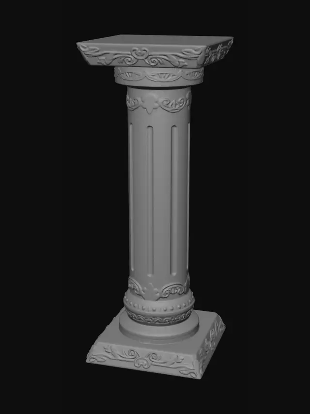 3D model for Gilded Fluted Column