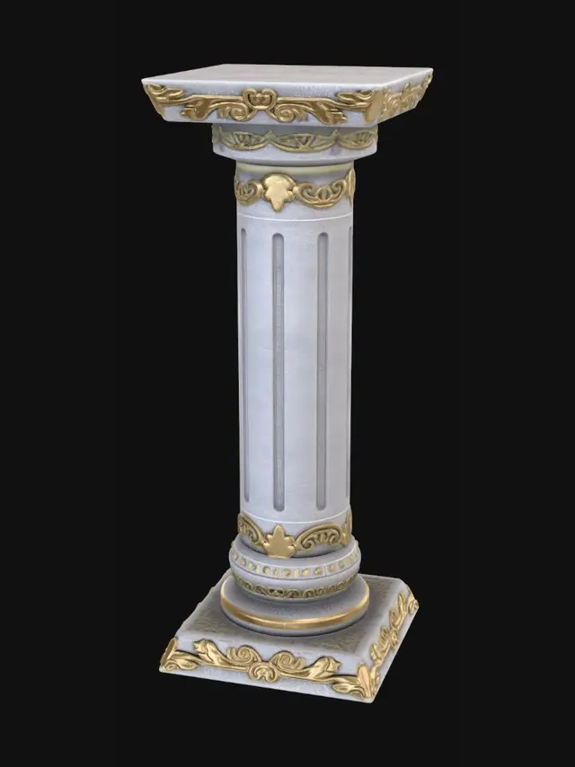 3D model for Gilded Fluted Column