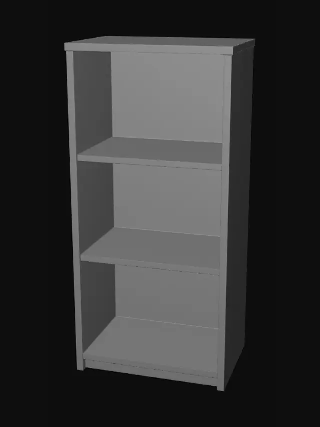 3D model for Tall Wooden Bookshelf