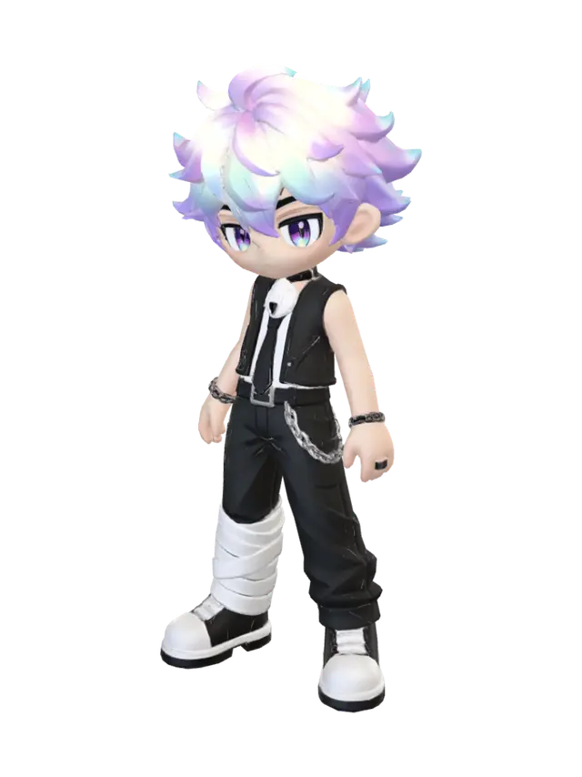 Prismatic Rebel - Shader 3D model, vytvořený pomocí AI