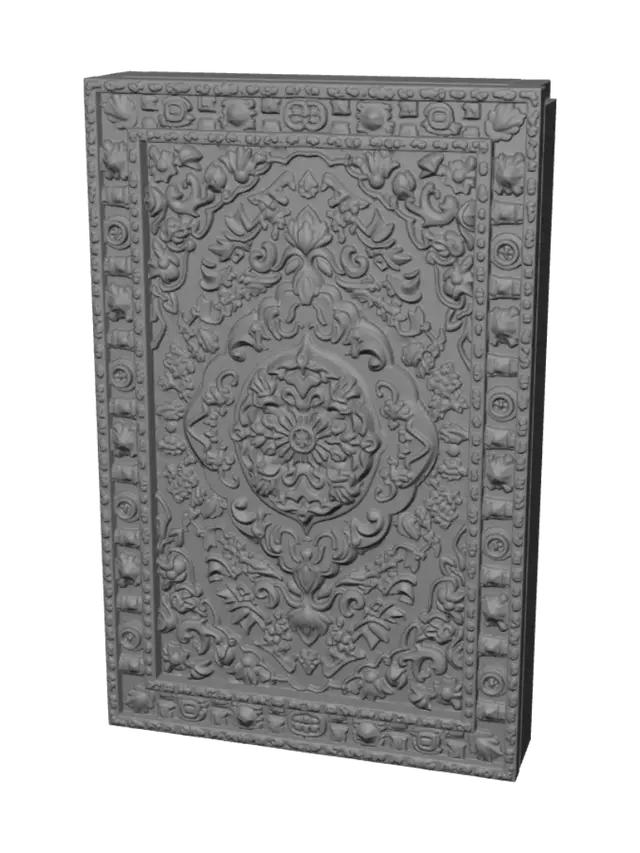 3D model for Crimson Medallion Persian Rug