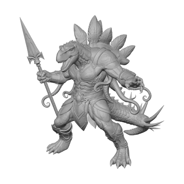 3D model for Azure Dragon Warlord